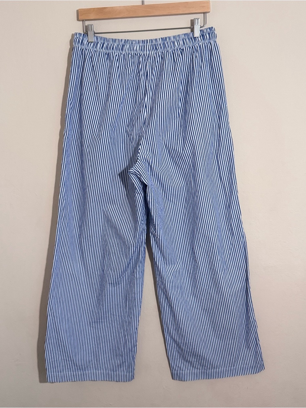 Donni Pop Pant in Navy Stripe Cotton Poplin Size XL - Picture 3 of 9